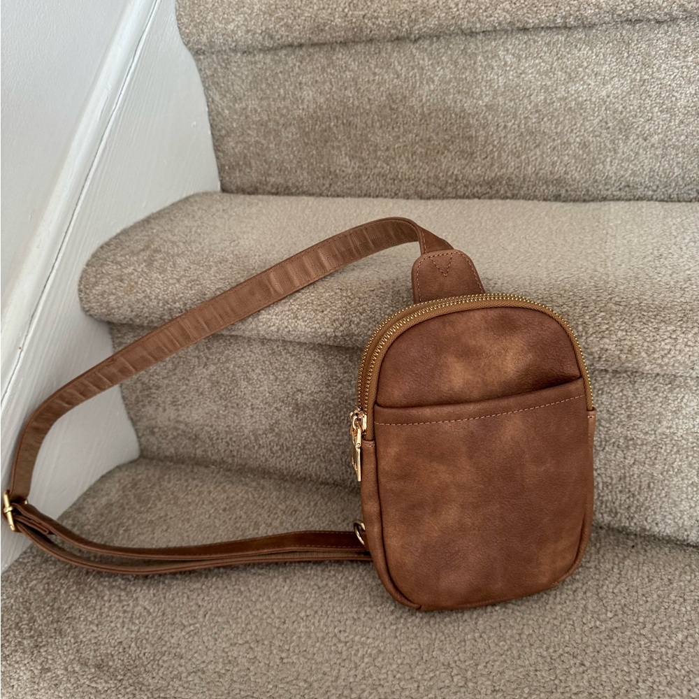 Brown Leather Crossbody Bag